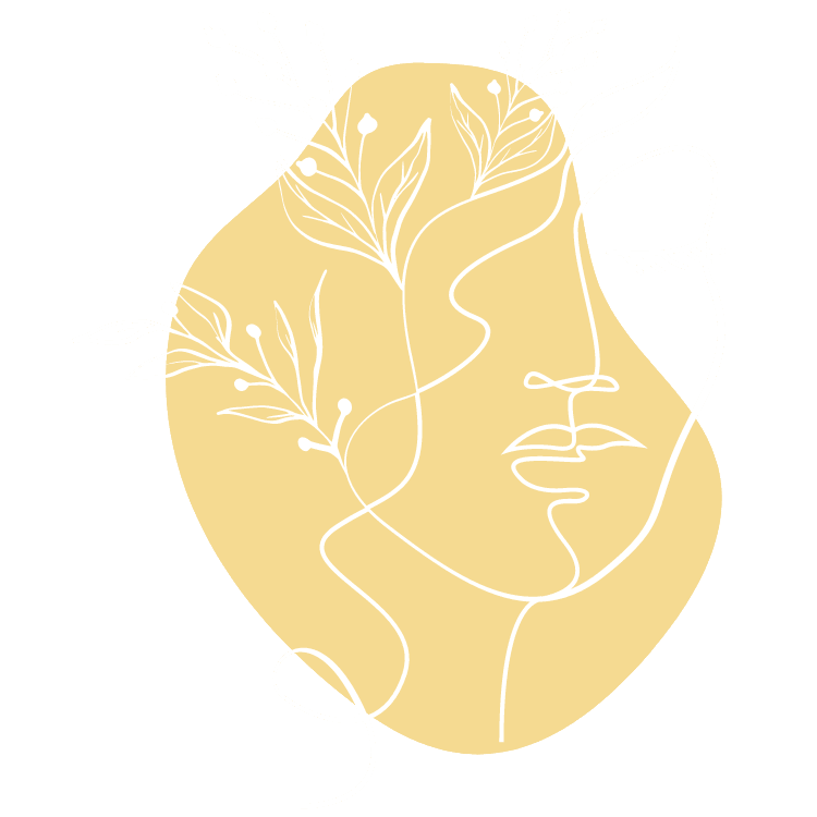 Visage sur fond jaune